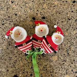 Mud Pie Ceramic Meausuring Spoons Santa